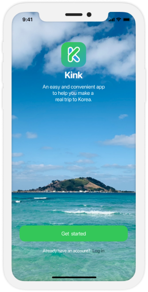 Kink intro page in device